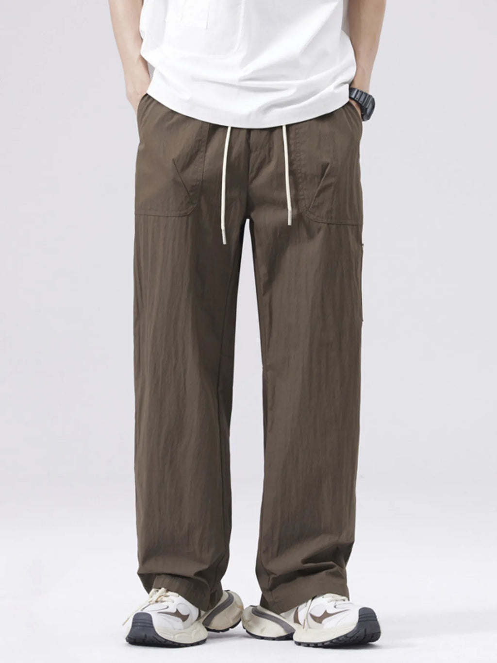 Men's Full Size Casual Loose Fit Drawstring Pants Plus Size
