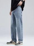 Men's Full Size Wash Relaxed Fit Jeans Plus Size