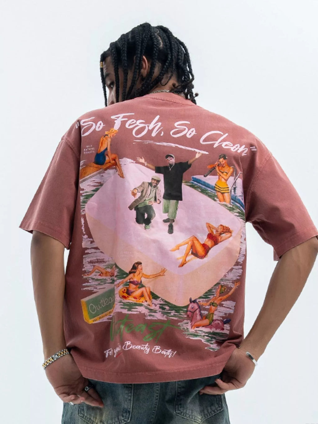 Men's Washed Graphic Oversized T-Shirt