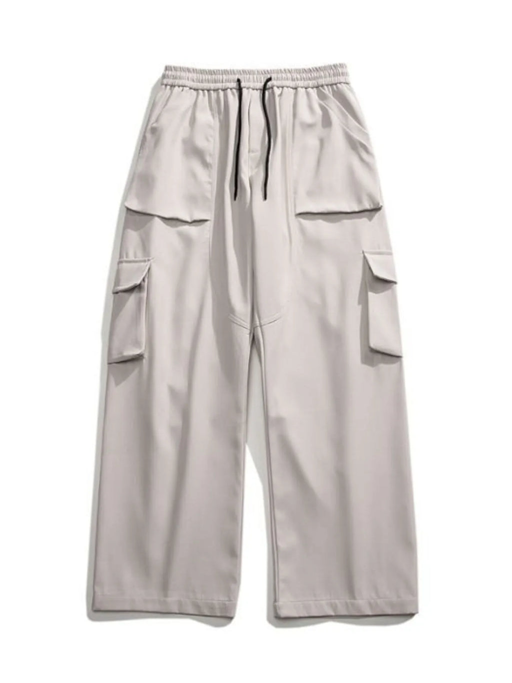 Men's Full Size Loose Fit Cargo Pants with Drawstring Plus Size