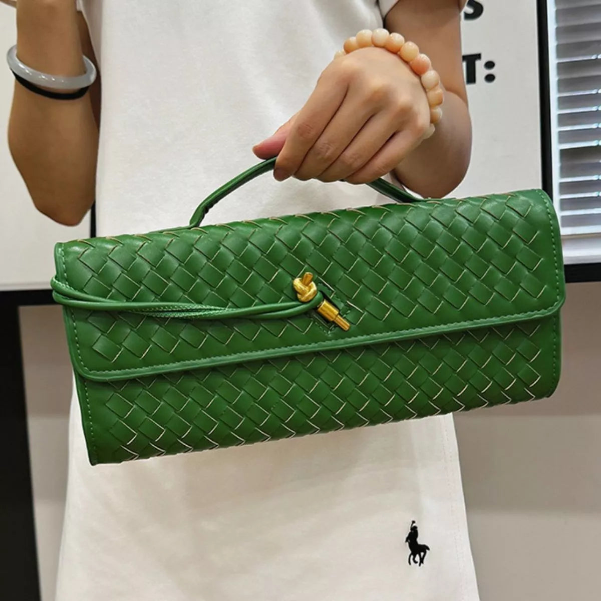 Woven Leather Crossbody Bag