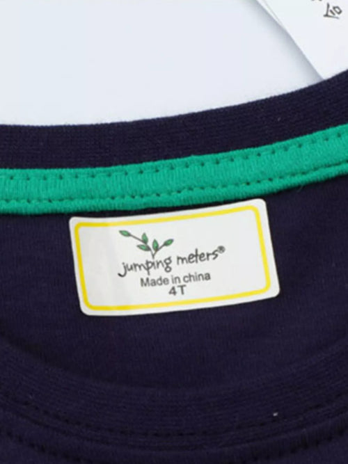 Children's Construction Vehicle Embroidered T-Shirt