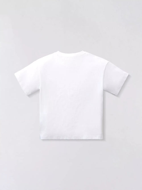 Children's Cartoon Construction Vehicle Crew Neck T-Shirt