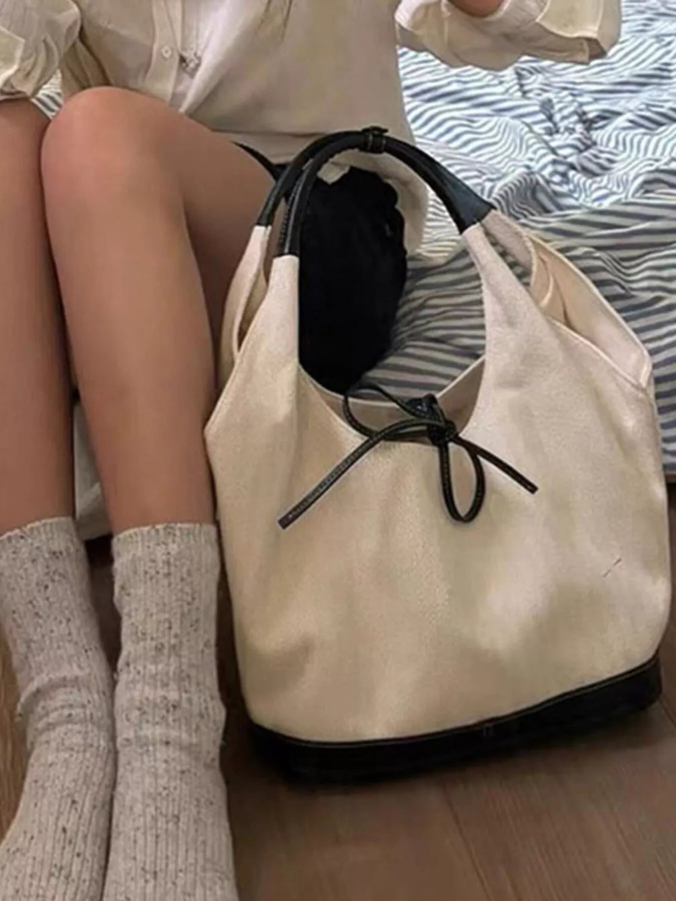 Tie Detail Shoulder Bag