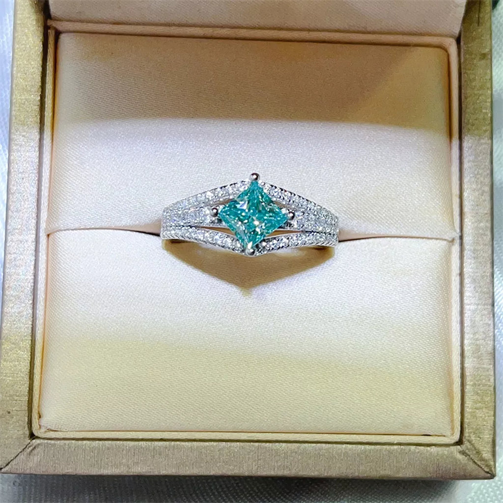 1 Carat Moissanite 925 Sterling Silver Ring