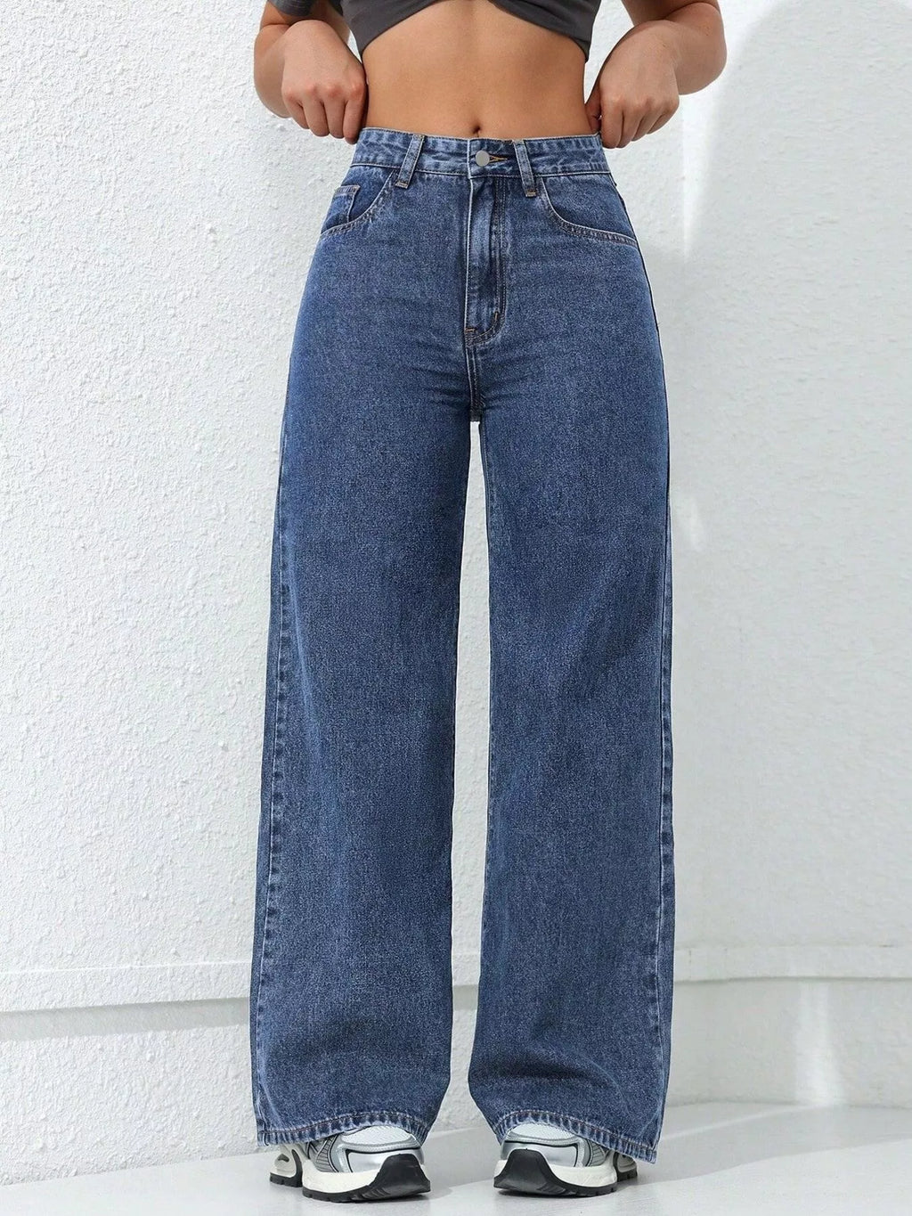 High-Waisted Wide Leg Jeans
