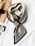 Striped Knitted Winter Scarf