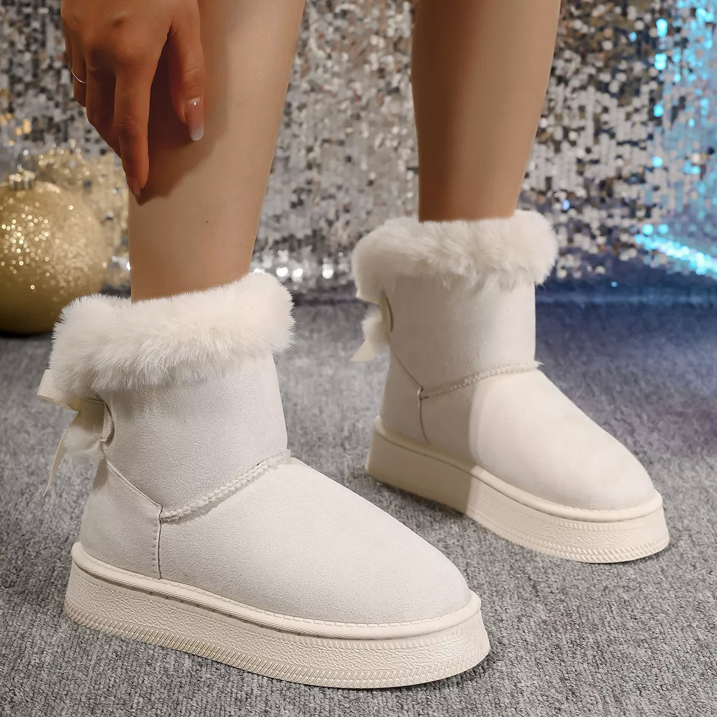 Cozy Faux Fur Trim Boots