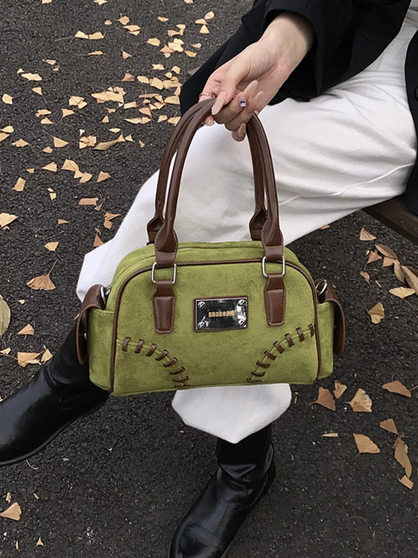 Vintage Top Handle Crossbody Bag