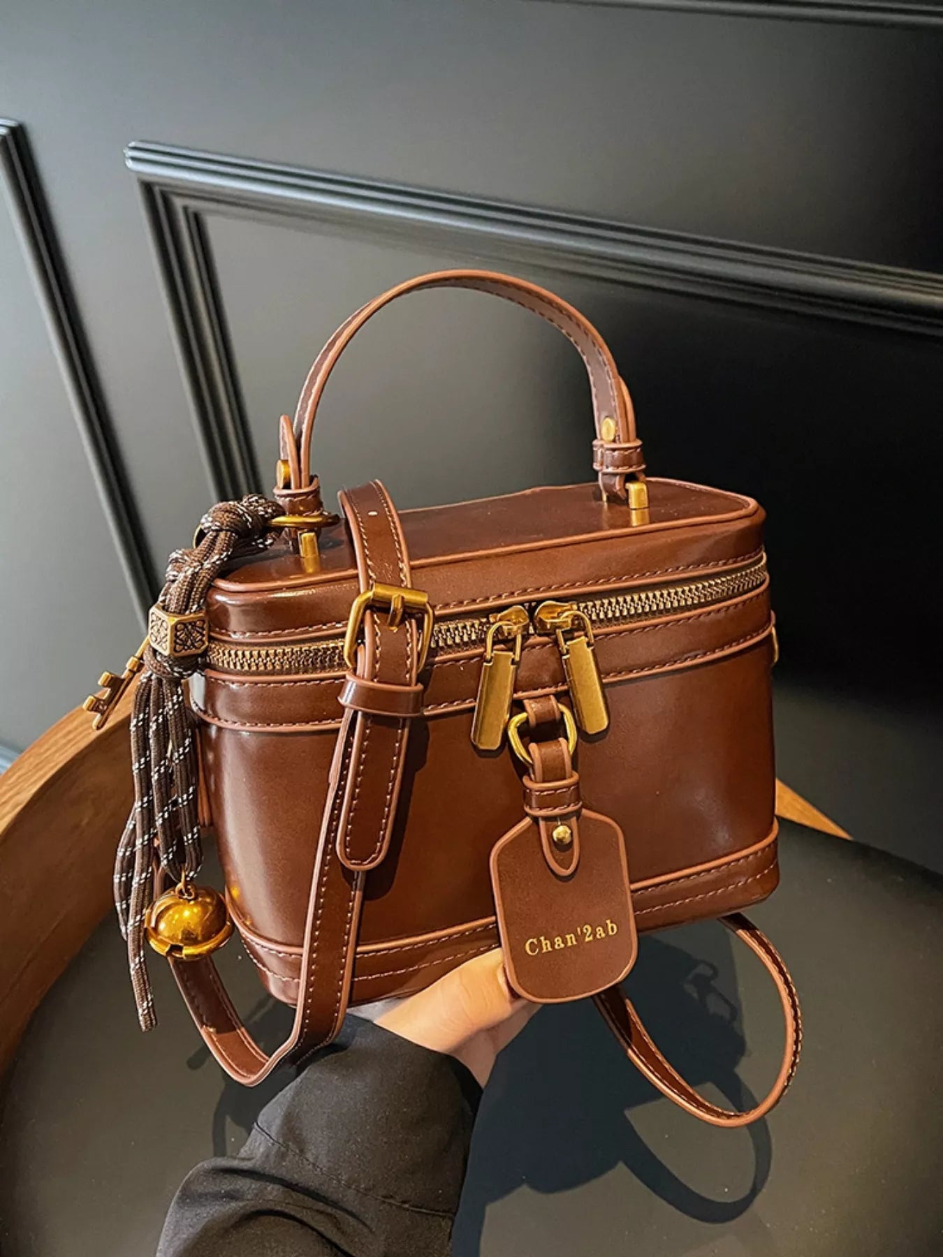 Retro Style Boxy Crossbody Bag