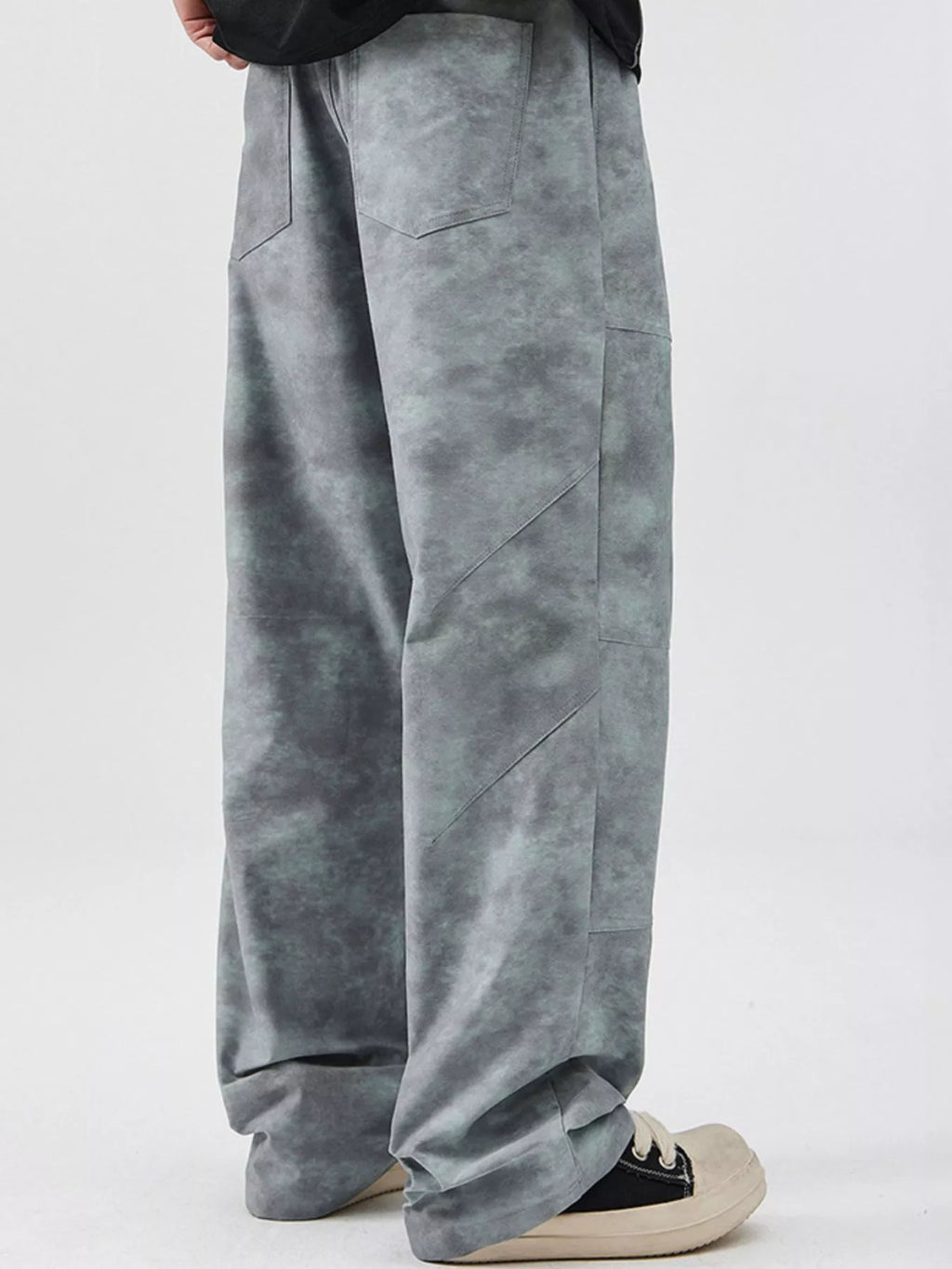 Men's Full Size Vintage Wash Wide Leg Pants Plus Size