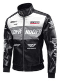 Men's Plus Size Zip Up Leather Jacket
