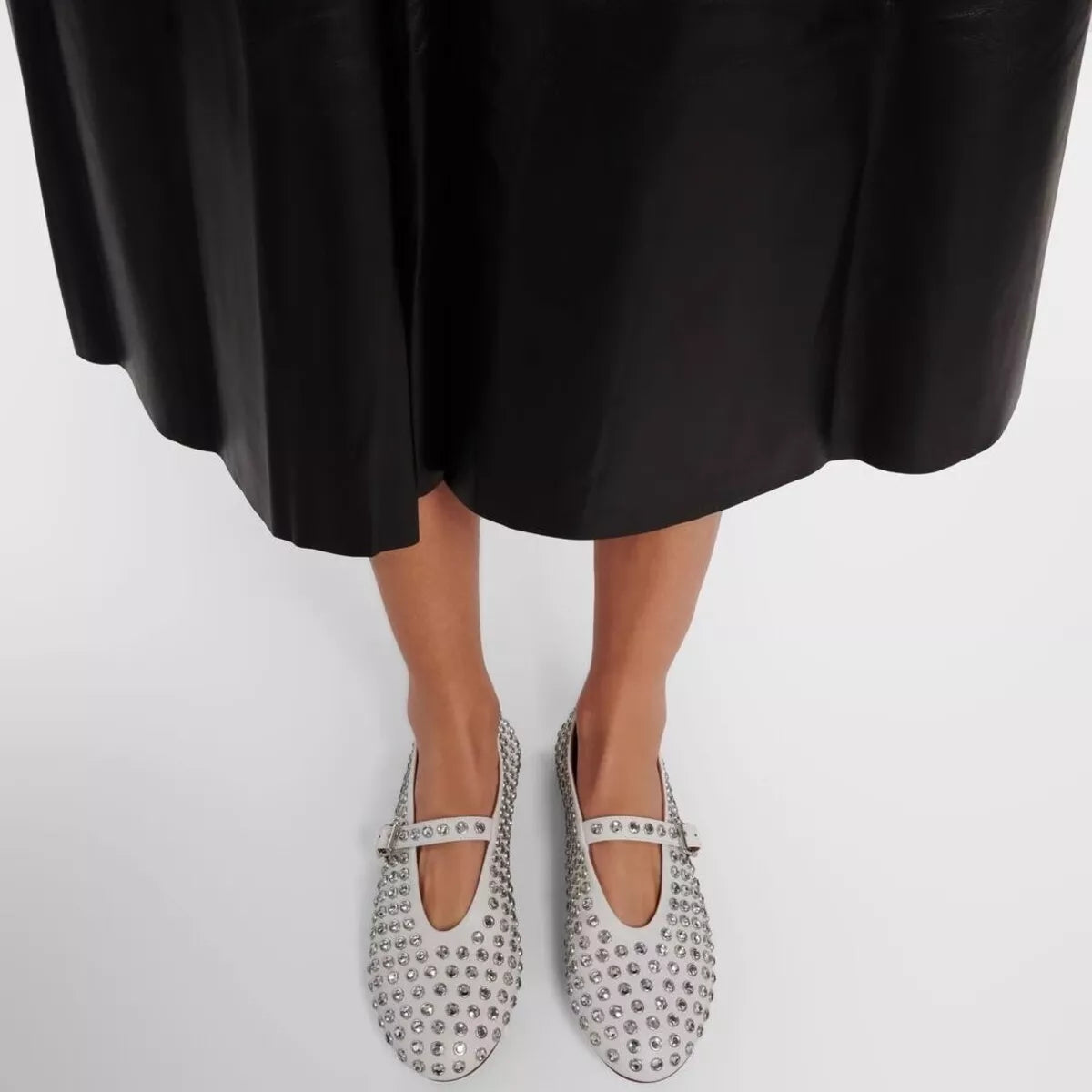Studded Round Toe Slip-Ons