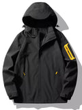 Men's Plus Size Waterproof Hooded Outdoor Jacket