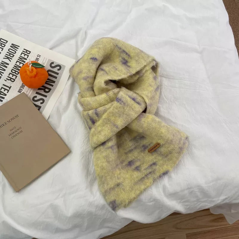 Soft Fuzzy Contrast Scarf