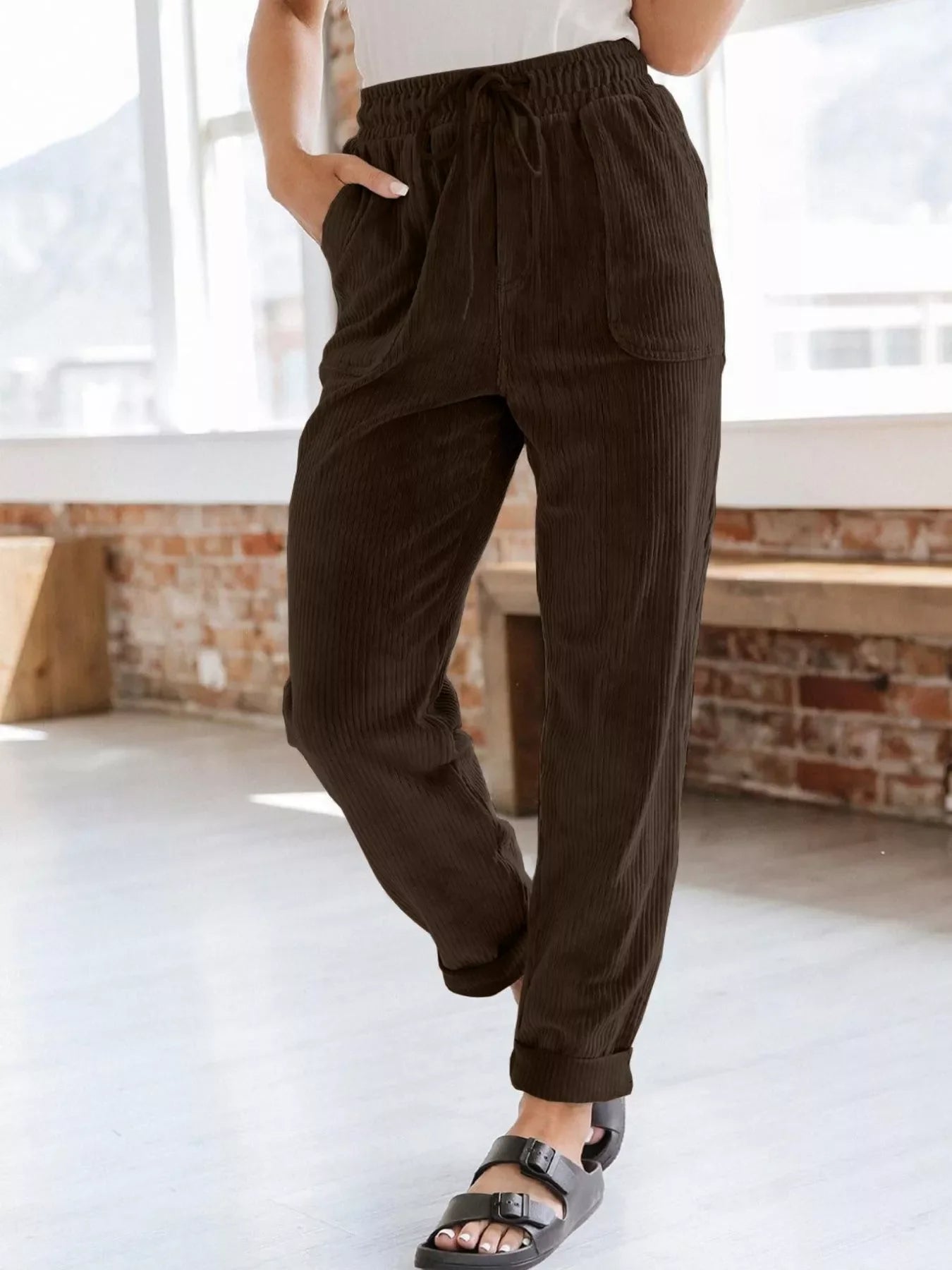 Relaxed Fit Corduroy Pants