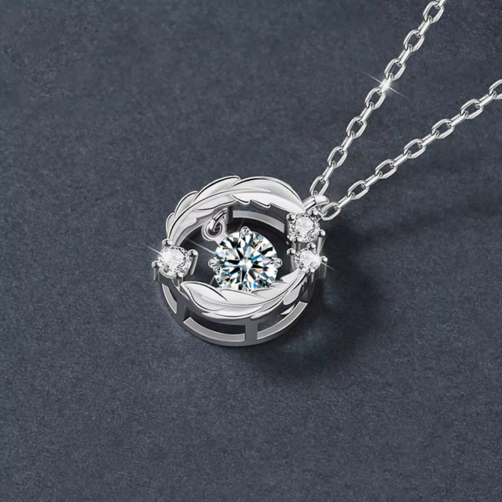 925 Sterling Silver Moissanite Pendant Necklace