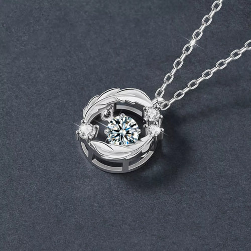 925 Sterling Silver Moissanite Pendant Necklace
