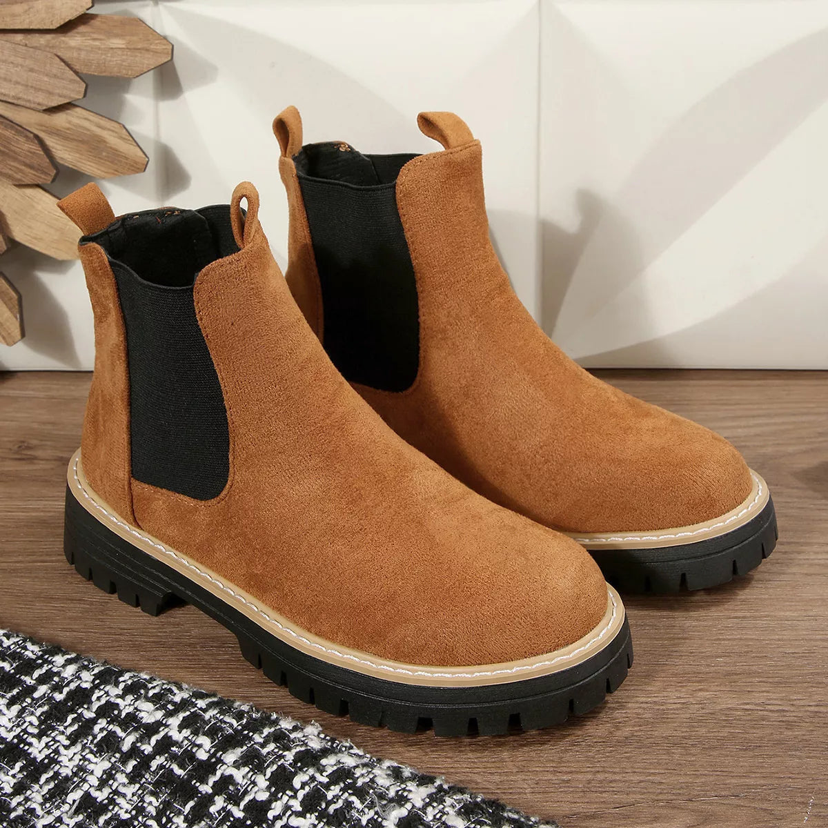Round Toe Ankle Boots