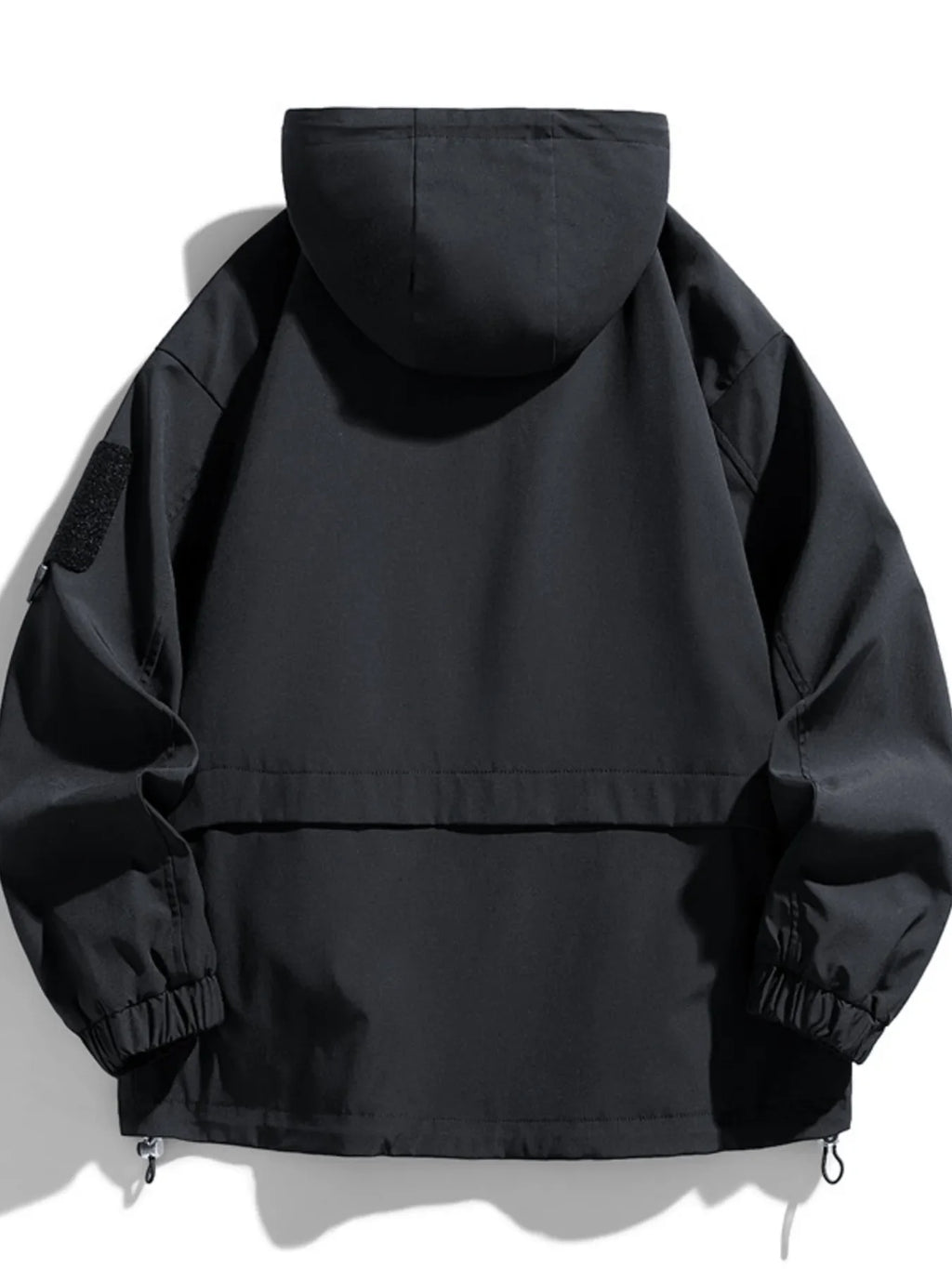Men's Full Size Hooded Multi-Pocket Windproof Jacket Plus Size