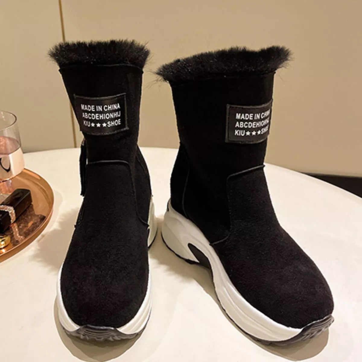 Side Zipper Platform Boots