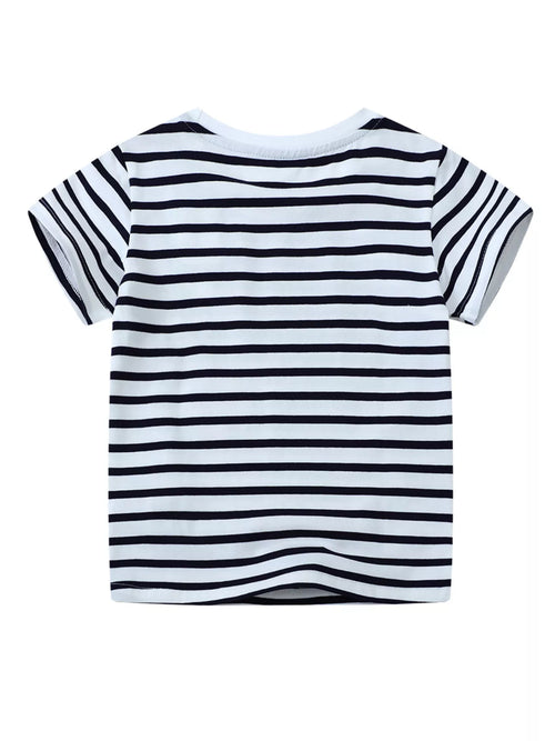 Children's Crab Striped Crew Neck T-Shirt