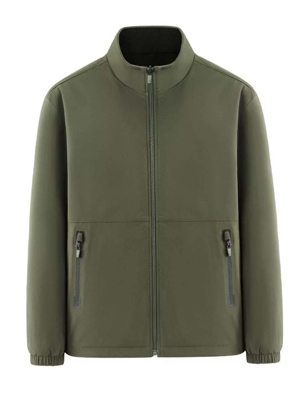 Men's Plus Size Casual Stand Collar Zip-Up Lightweight Jacket