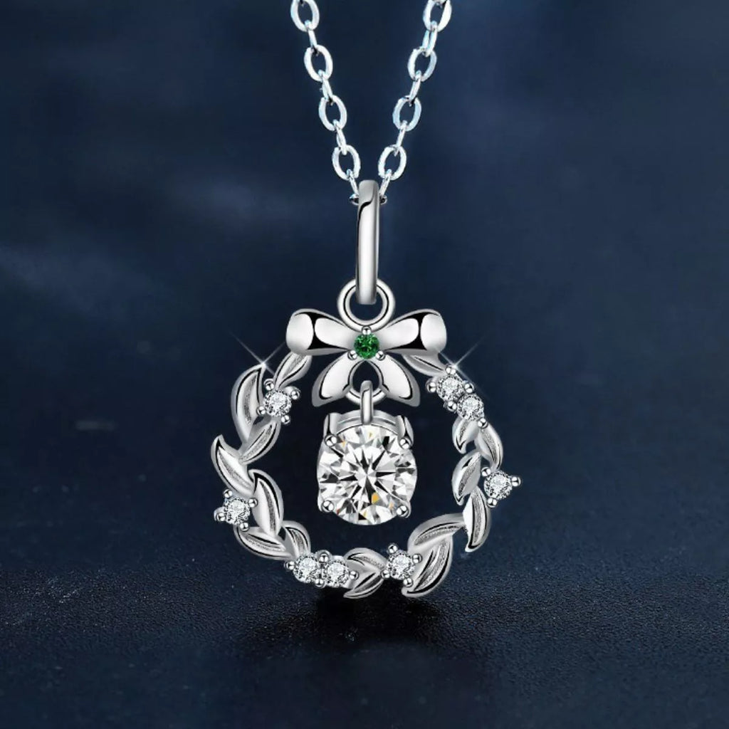 925 Sterling Silver Moissanite Pendant Necklace
