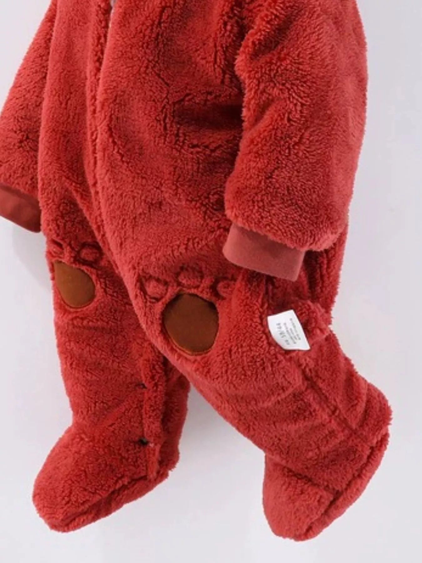 Children's Cozy Bear Hooded Fleece One-Piece