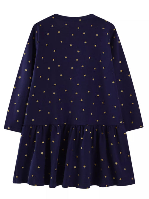 Children's Embroidered Unicorn Long Sleeve Dress