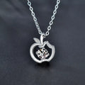 Moissanite 925 Sterling Silver Apple Pendant Necklace
