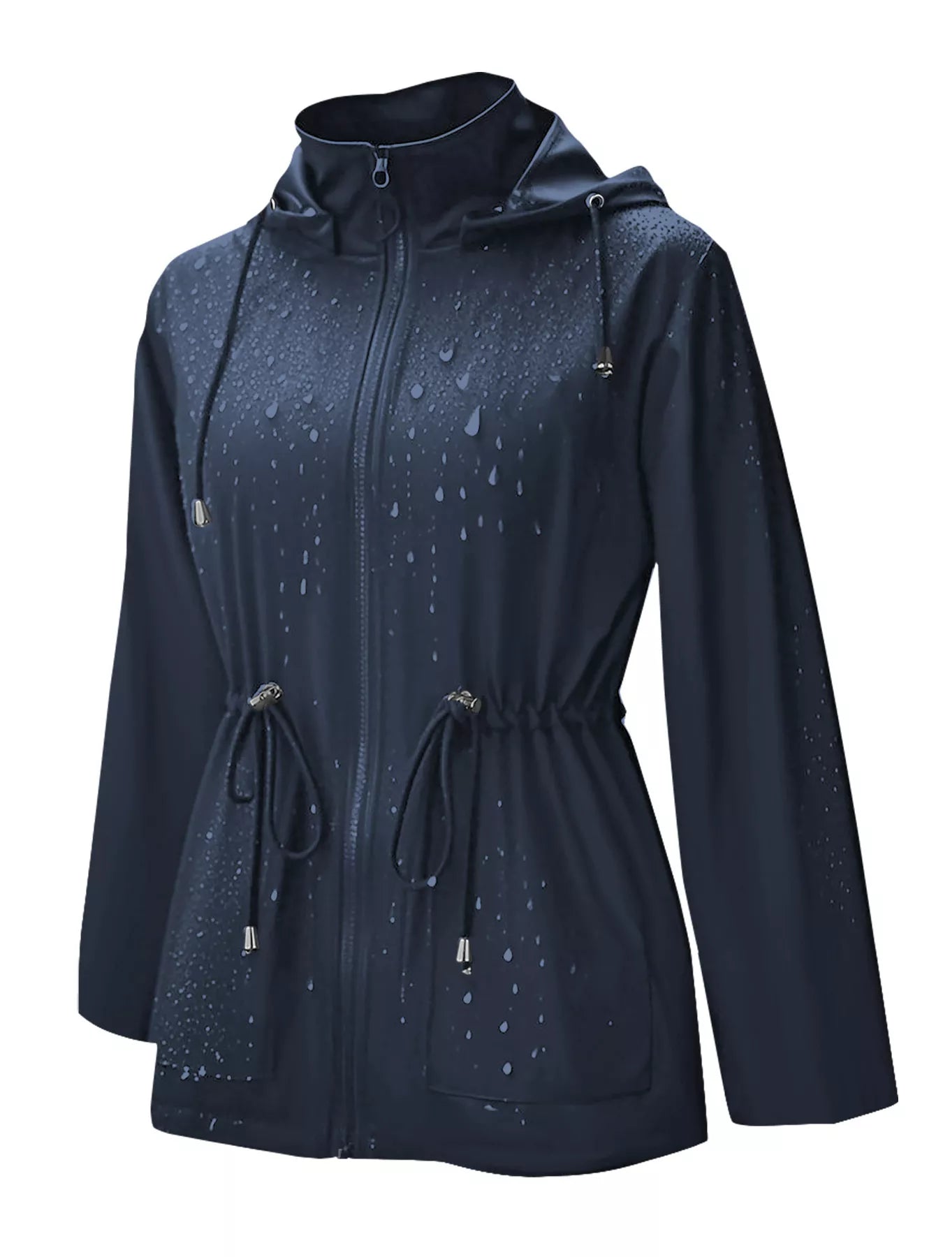 Zip Up Waterproof Hooded Outerwear