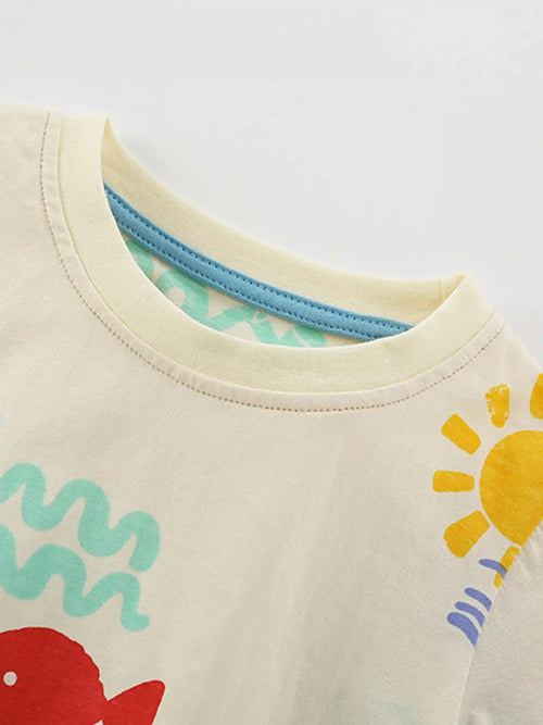 Children's Fish Short Sleeve Tee and Shorts Set