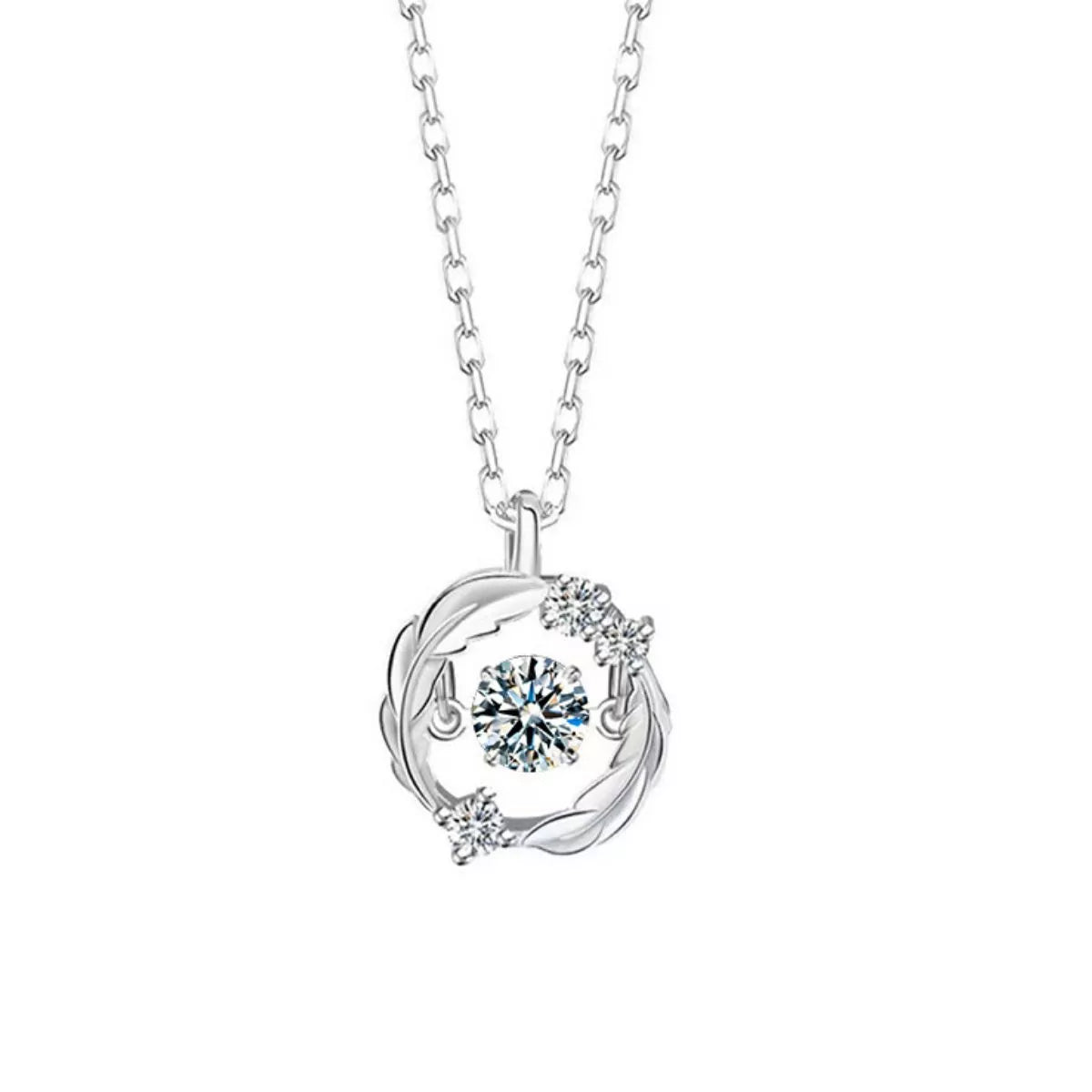 925 Sterling Silver Moissanite Pendant Necklace