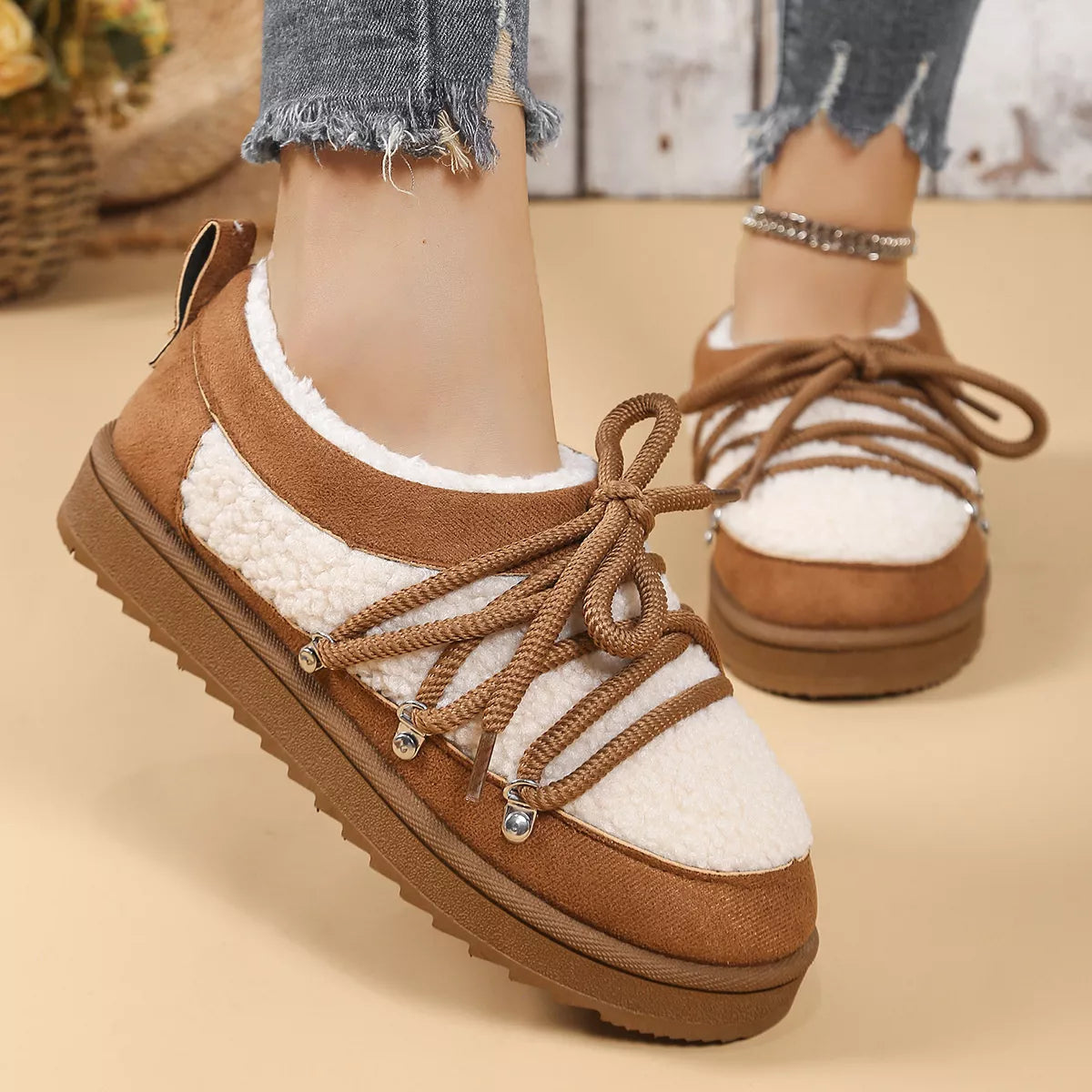 Lace-Up Ankle Boots