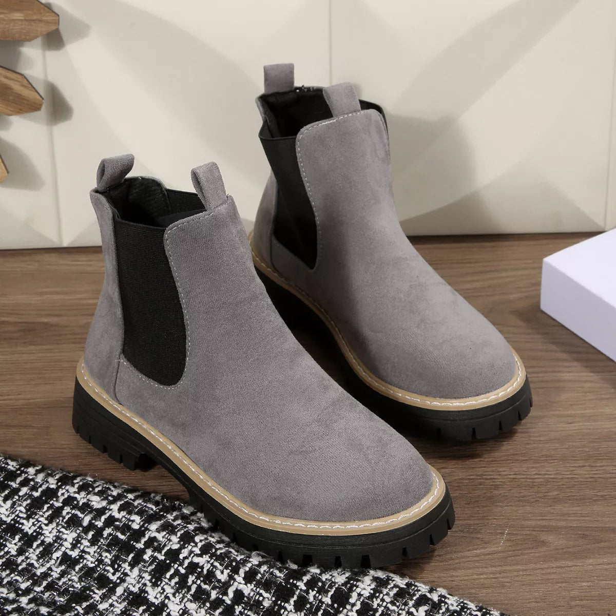 Round Toe Ankle Boots
