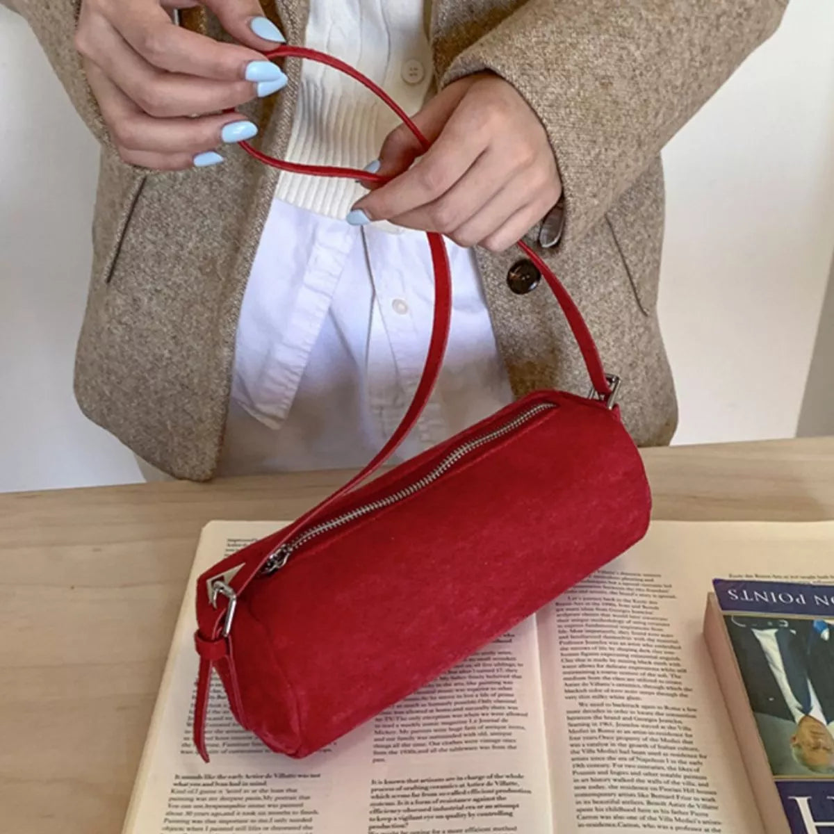 Retro Cylinder Shoulder Bag