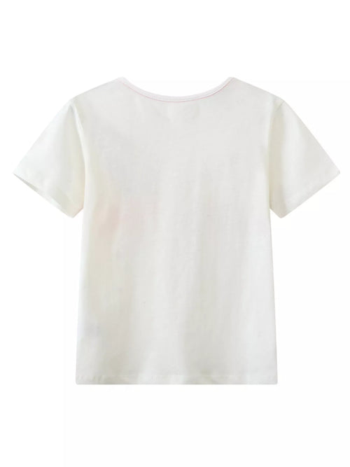 Children's Casual Flamingo Round Neck T-Shirt