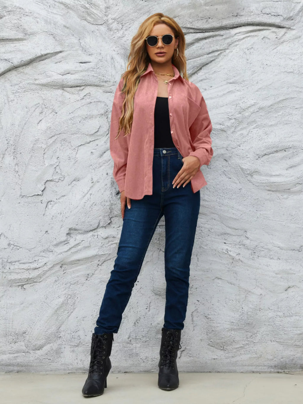 Corduroy Button-Up Shirt