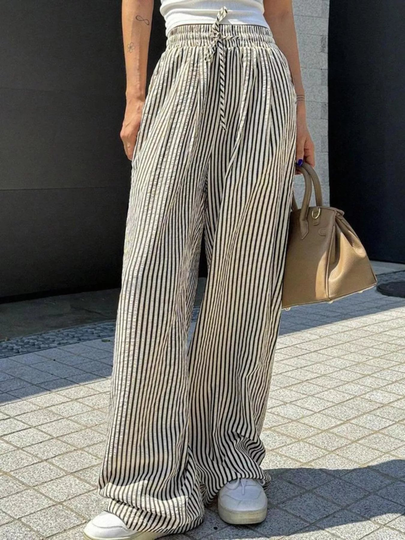 Striped Wide Leg Pants
