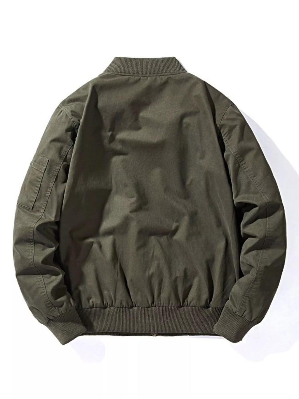 Men's Plus Size Casual Zip Up Bomber Jacket