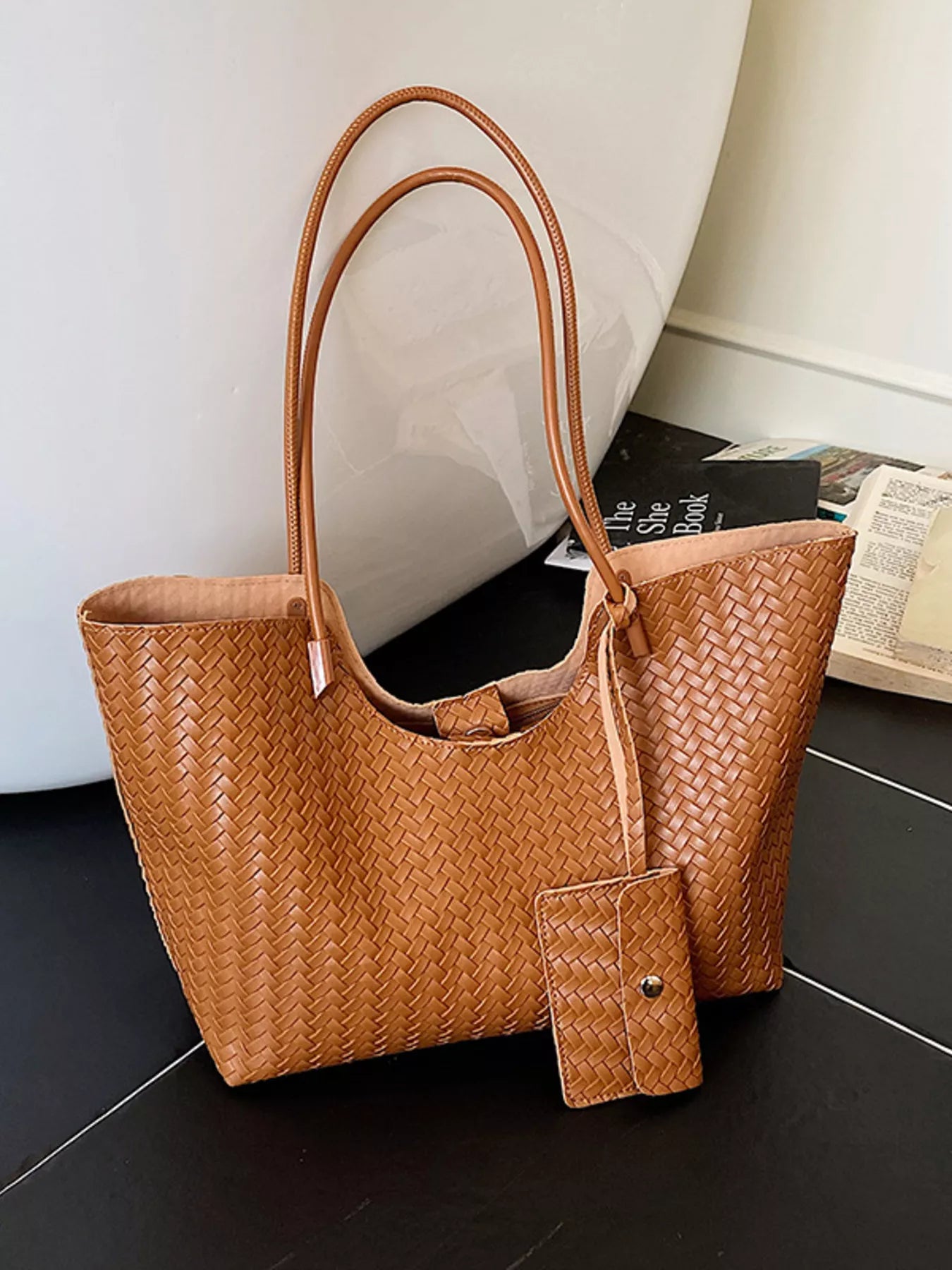 Woven Texture Large Capacity Tote Bag