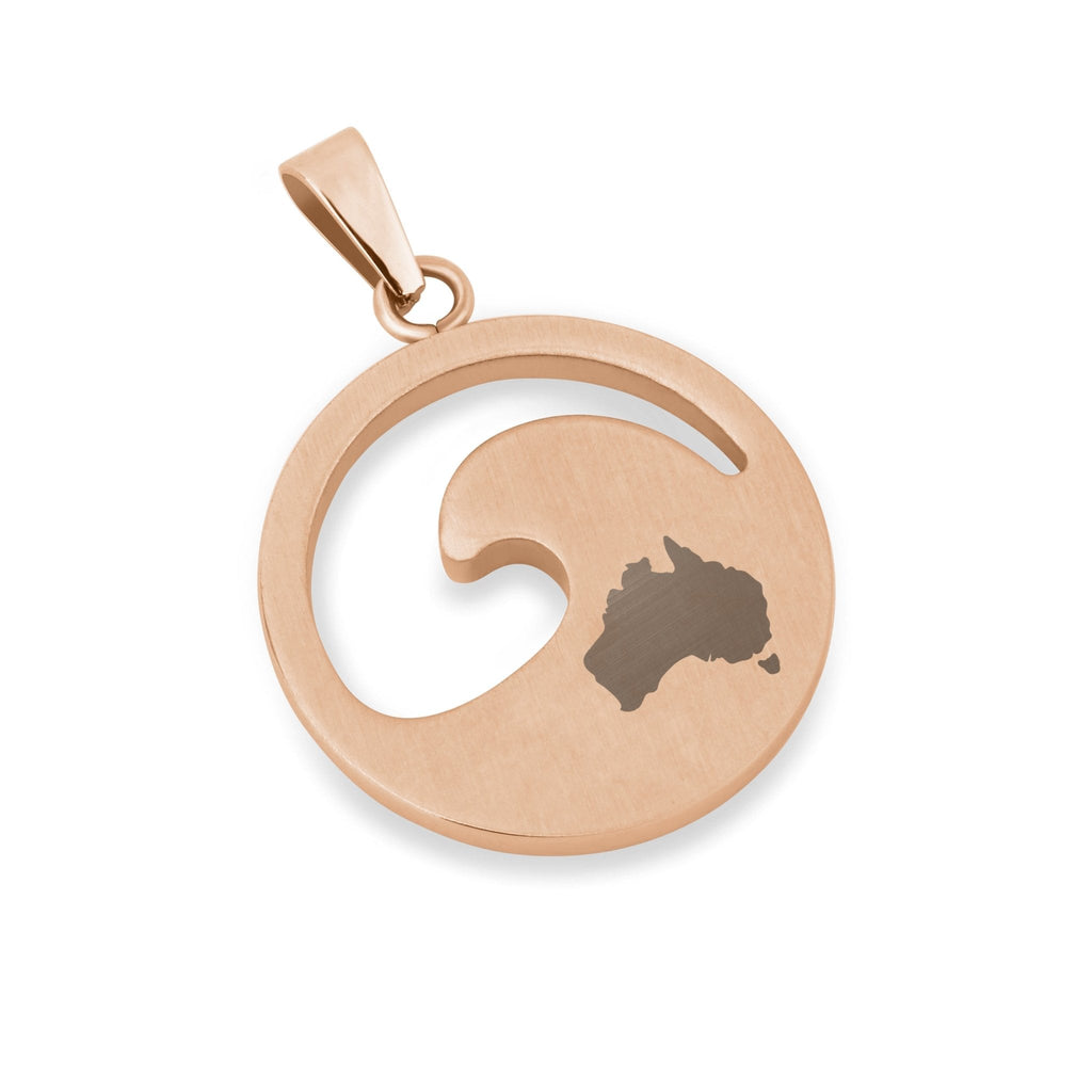 Gum Burl Wave Necklace - Rose Gold
