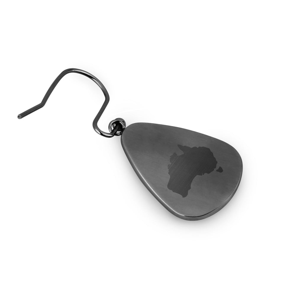 Jarrah Drop Earrings - Gunmetal