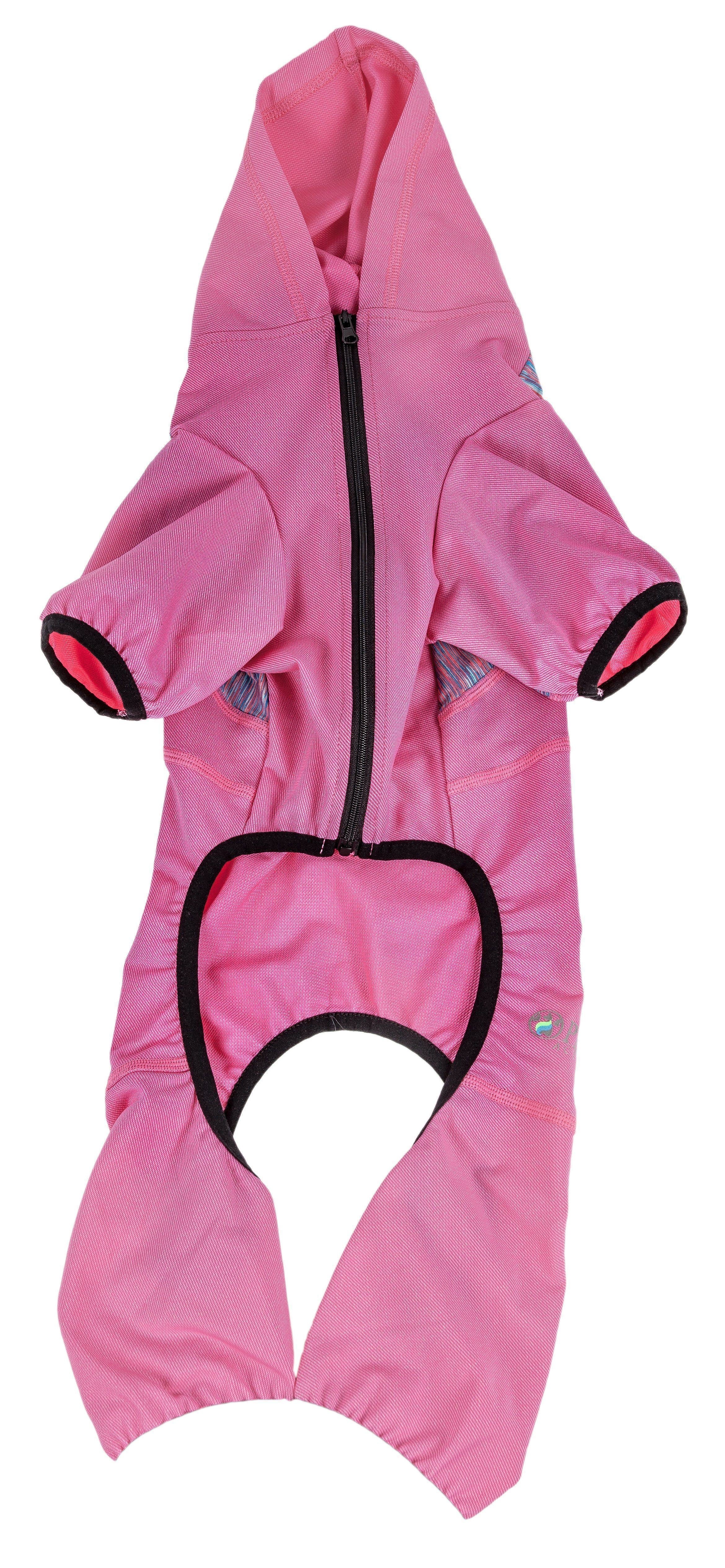 Pet Life ® Active 'Pawsterity' Mediumweight 4-Way-Stretch Yoga Fitness Dog Tracksuit Hoodie