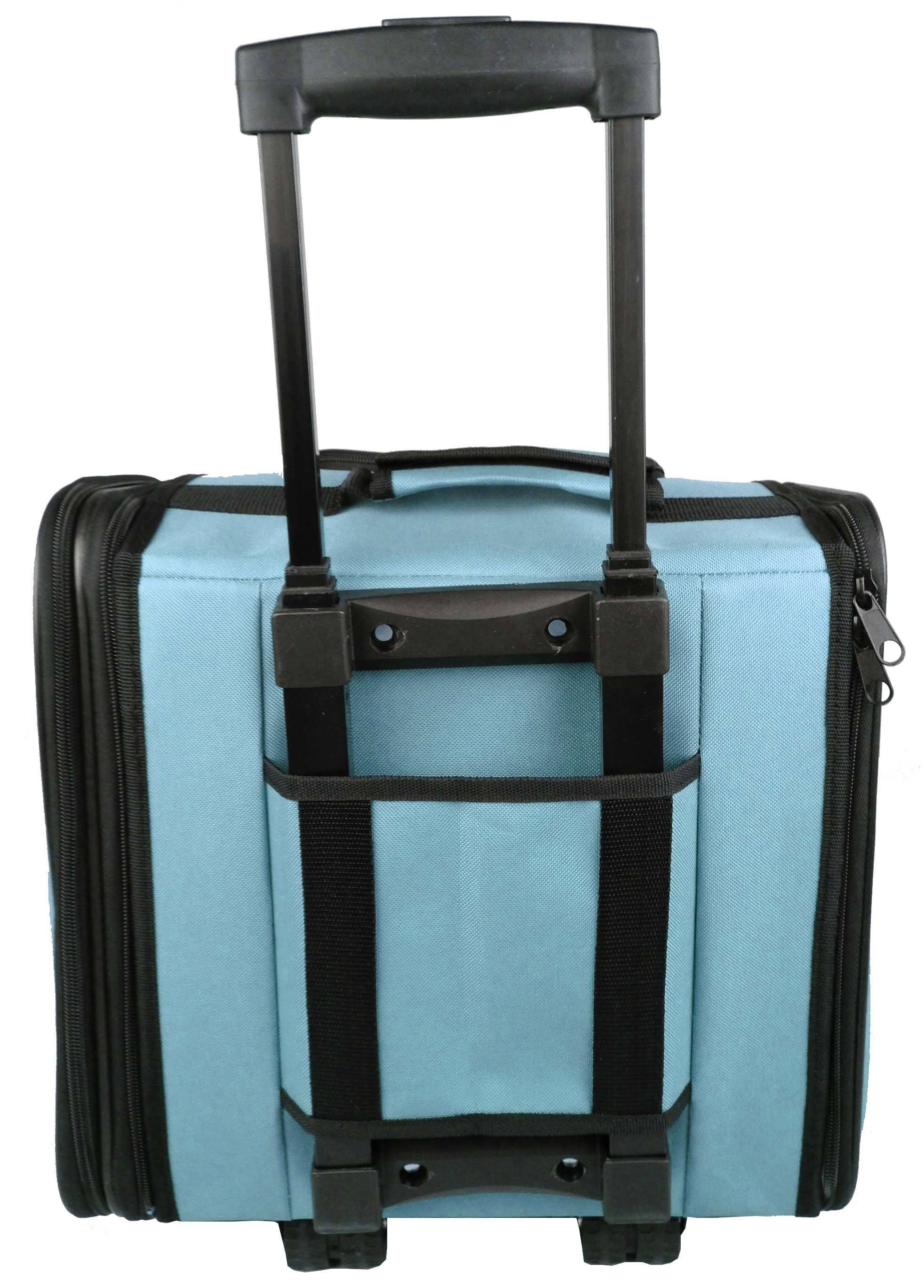 Pet Life ® 'Pawdon Me '  Wheeled Airline Approved Travel Collapsible Pet Dog Carrier