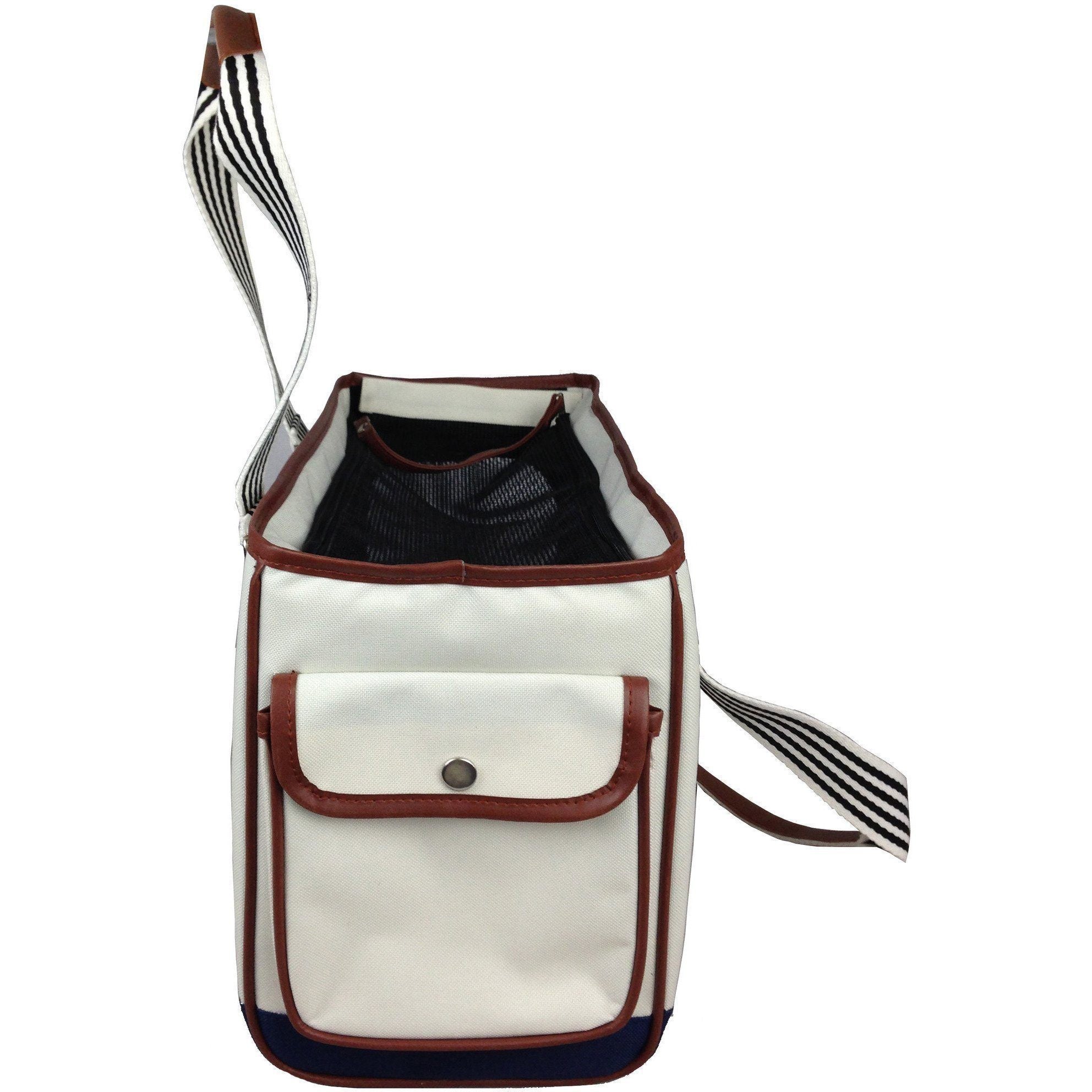 Pet Life ® 'Yacht Polo' Designer Travel Fashion Pet Dog Carrier w/ Pouch