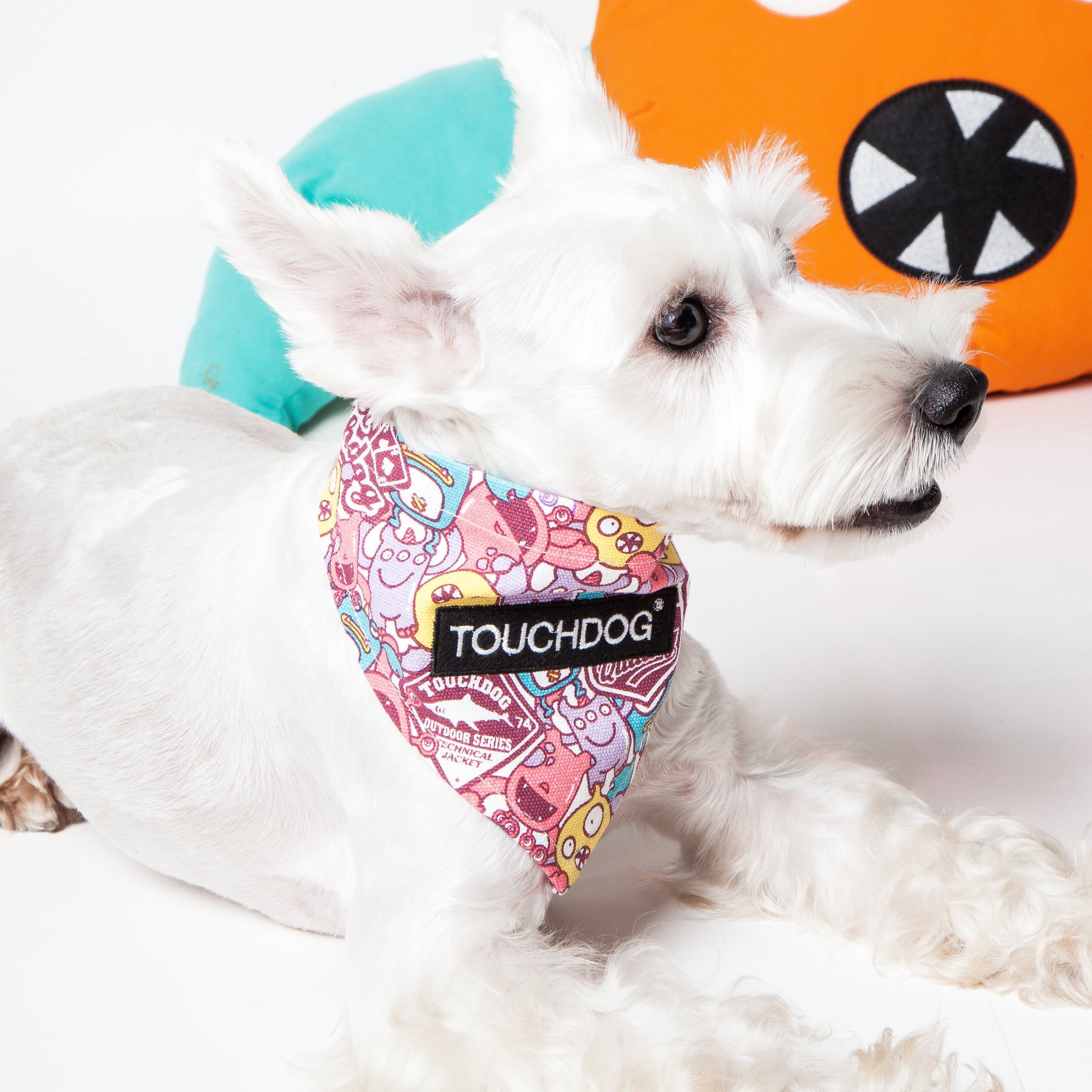 Touchdog Plaid Patterned Hook-and-Loop Fashion Dog Bandana