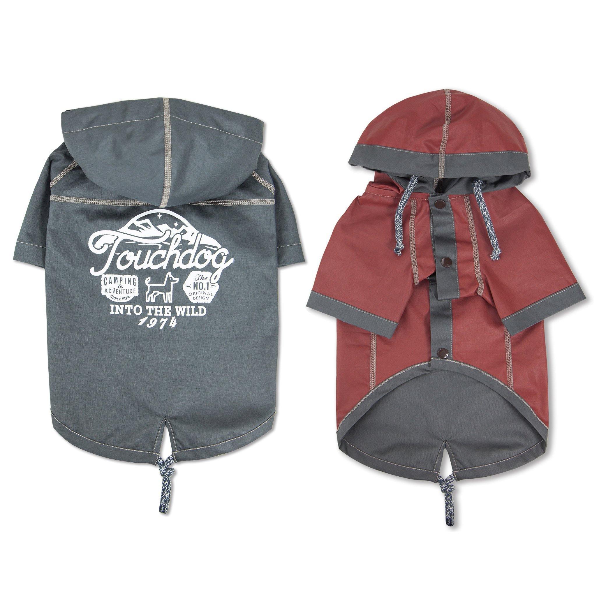 Touchdog 'Cloudburst' Reversible Fashion Waterproof Dog Raincoat