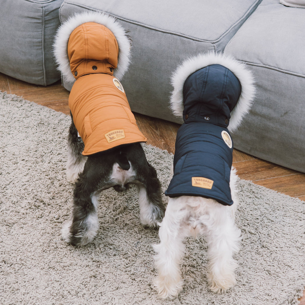 Touchdog 'Eskimo-Swag' Duck-Down Insulated Winter Dog Coat Parka